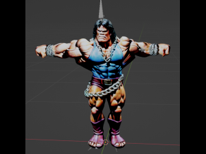 Hugo Street Fighter OBJ Model 3D