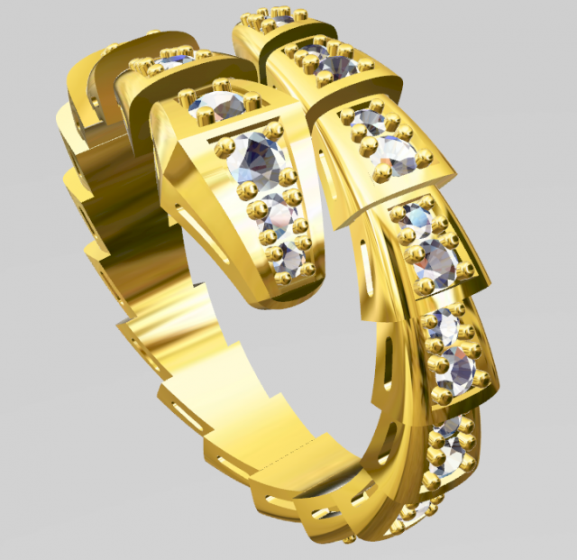 Snake ring 3D 模型 .c4d .max .obj .3ds .fbx .stl .blend 