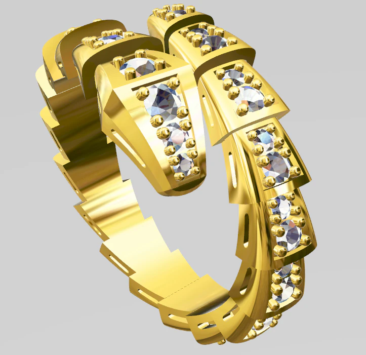 Snake ring 3D Model .c4d .max .obj .3ds .fbx .stl .blend 