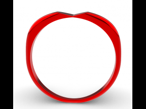 Red heart ring 3D 모델