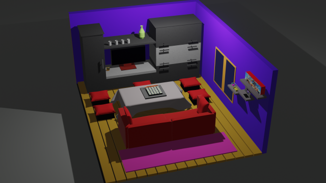 My living room real life 3D मॉडल .c4d .max .obj .3ds .fbx .stl .blend 