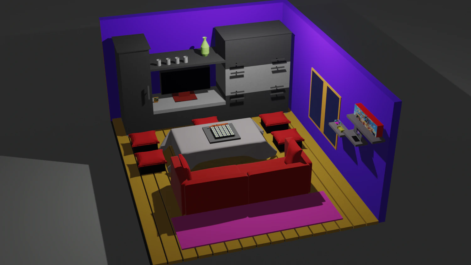 My living room real life 3D Model .c4d .max .obj .3ds .fbx .stl .blend