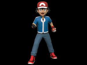 Pokemon - Ash Ketchum 3D Print Model