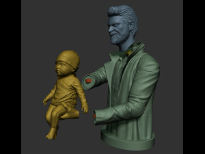 Karl Urban - Butcher and baby 3D Print Model
