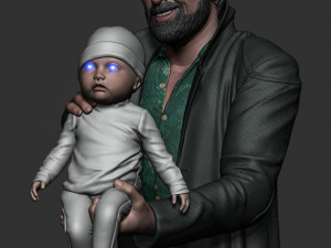 Karl Urban - Butcher and baby 3D Print Model
