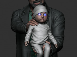 Karl Urban - Butcher and baby 3D Print Model