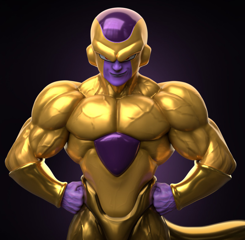 Golden Freeza - Dragon Ball Z Modelo de impresión 3D .c4d .max .obj .3ds .fbx .stl .blend 