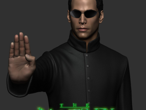 Neo - Keanu Reeves - Matrix 3D 打印模型