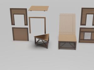 Constructor of buildings for the game Model 3D