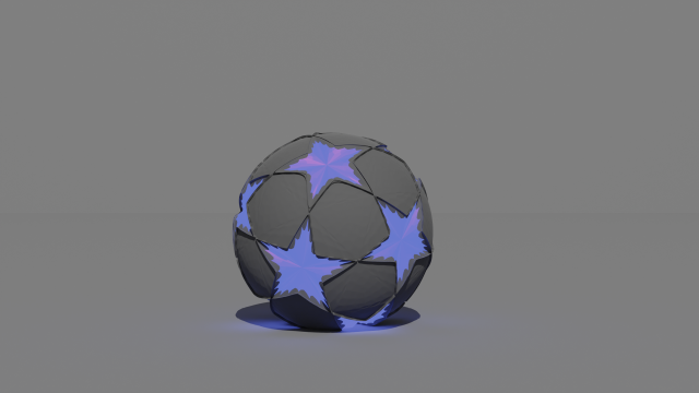 Champions league ball Model 3D .c4d .max .obj .3ds .fbx .stl .blend 