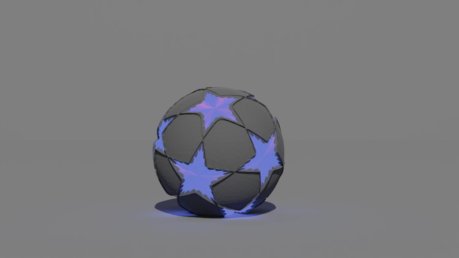 Champions league ball 3D Model .c4d .max .obj .3ds .fbx .stl .blend