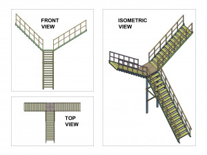 Stairs 3 in 1 3D 模型