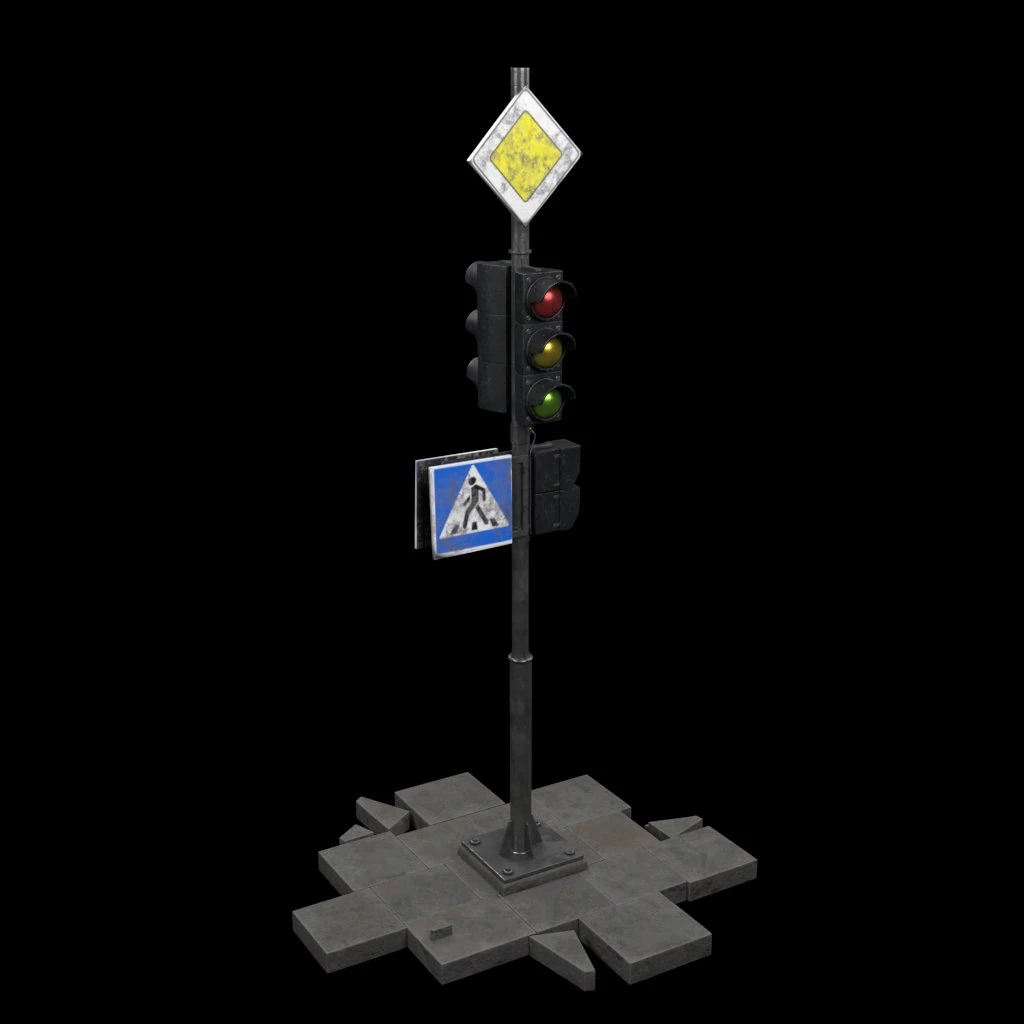 Semaforo Modello 3D .c4d .max .obj .3ds .fbx .stl .blend 