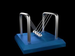 Table Pendulum Newton Balls Modello 3D