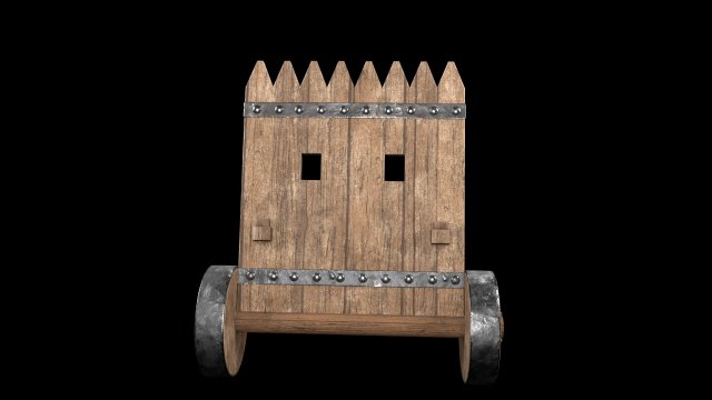 SiegeweaponShield 3D Модель .c4d .max .obj .3ds .fbx .stl .blend 