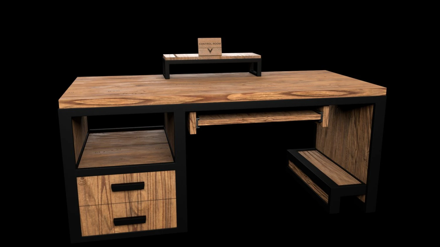 Computer desk model 3D Model .c4d .max .obj .3ds .fbx .stl .blend
