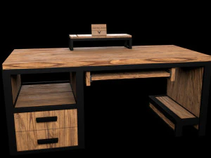 Model biurka komputerowego Model 3D