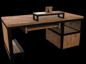 Computer desk model Modelo 3D