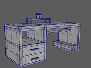 Computer desk model Modelo 3D