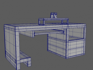 Computer desk model Modelo 3D