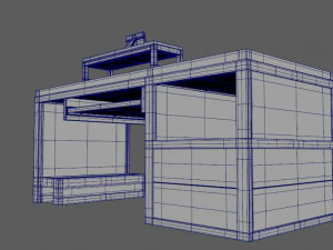 Computer desk model 3D Model