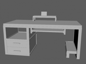 Computer desk model Modelo 3D