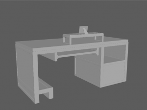Computer desk model Modelo 3D