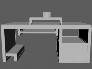Computer desk model Modelo 3D