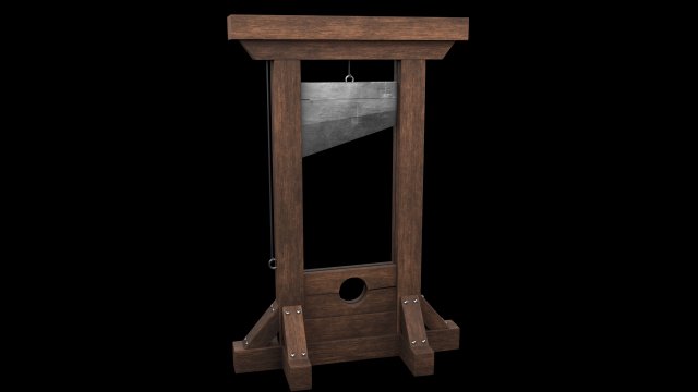 Medieval guillotine 3D 모델 .c4d .max .obj .3ds .fbx .stl .blend