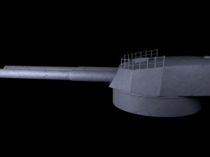 Battlle Ship Kawachi artillery 3D-Modell