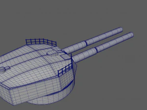 Artiglieria della nave da battaglia Kawachi Modello 3D