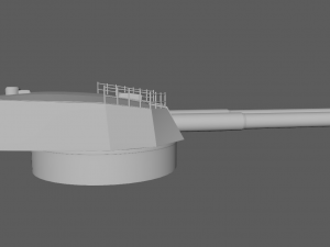 Battlle Ship Kawachi artillery 3D-Modell