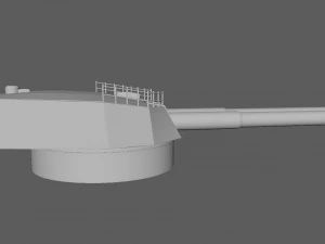 Artiglieria della nave da battaglia Kawachi Modello 3D