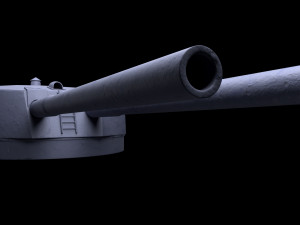 Battlle Ship Kawachi artillery2 Modèle 3D