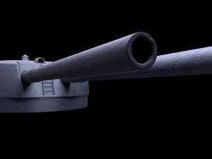 Battlle Ship Kawachi artillery2 3D Model