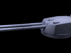 Battlle Ship Kawachi artillery2 Modèle 3D