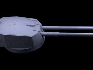 Battlle Ship Kawachi artillery2 Modèle 3D