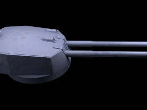 Battlle Ship Kawachi artillery2 3D Model