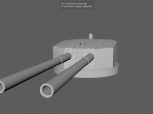 Battlle Ship Kawachi artillery2 Modèle 3D