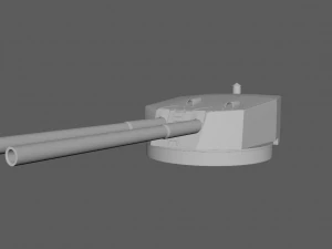 Battlle Ship Kawachi artillery2 3D Model