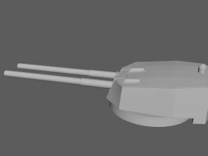 Battlle Ship Kawachi artillery2 3D Model