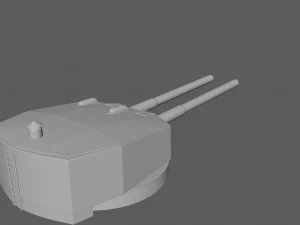 Battlle Ship Kawachi artillery2 3D Model