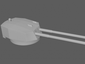 Battlle Ship Kawachi artillery2 Modèle 3D