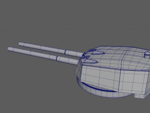 Battlle Ship Kawachi artillery2 3D Model