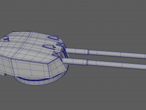 Battlle Ship Kawachi artillery2 Modèle 3D