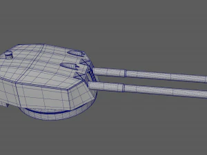 Battlle Ship Kawachi artillery2 3D Model