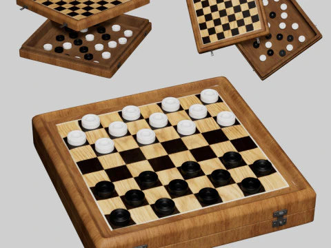 шашки 3D Модель