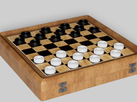 шашки 3D Модель