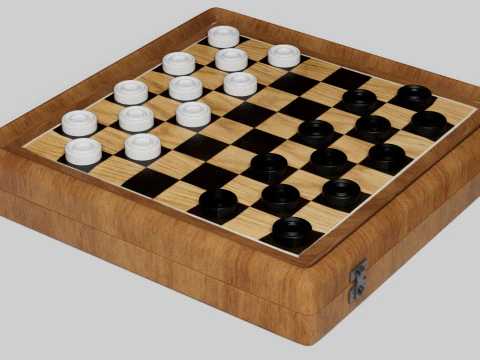 шашки 3D Модель