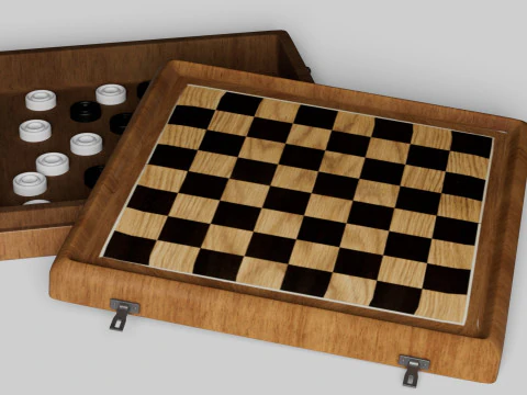 шашки 3D Модель
